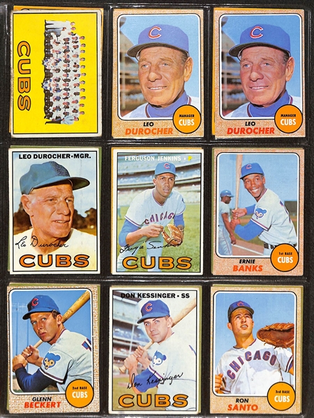 Lot of (300+) 1965-1968 Topps National League Star Cards w. 1968 Willie Mays & Bob Gibson 