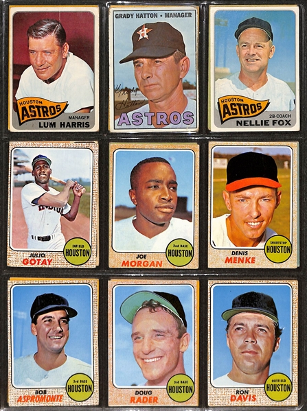 Lot of (300+) 1965-1968 Topps National League Star Cards w. 1968 Willie Mays & Bob Gibson 