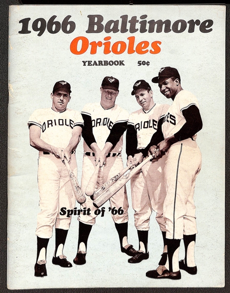 1966, 1967, 1969 Baltimore Orioles Yearbooks & 1964 Wheaties Pro Bowl Football Player Stamp Album (Complete)