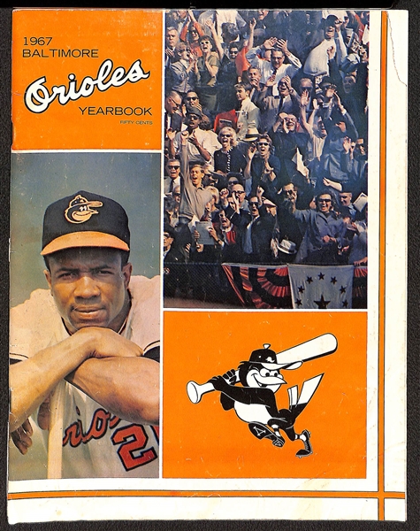 1966, 1967, 1969 Baltimore Orioles Yearbooks & 1964 Wheaties Pro Bowl Football Player Stamp Album (Complete)