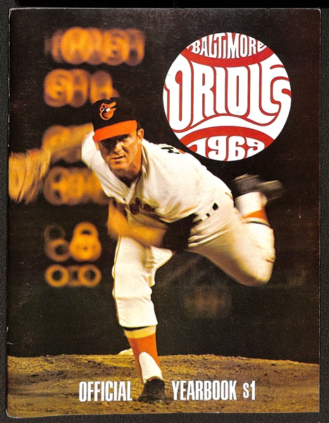 1966, 1967, 1969 Baltimore Orioles Yearbooks & 1964 Wheaties Pro Bowl Football Player Stamp Album (Complete)