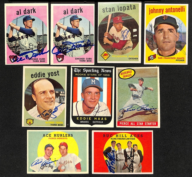 Lot of (114) High-Quality Signed 1959 Topps Cards w. Bunning, Pafko, Crandall, (3) Sievers, Virdon + (JSA Auction Letter)