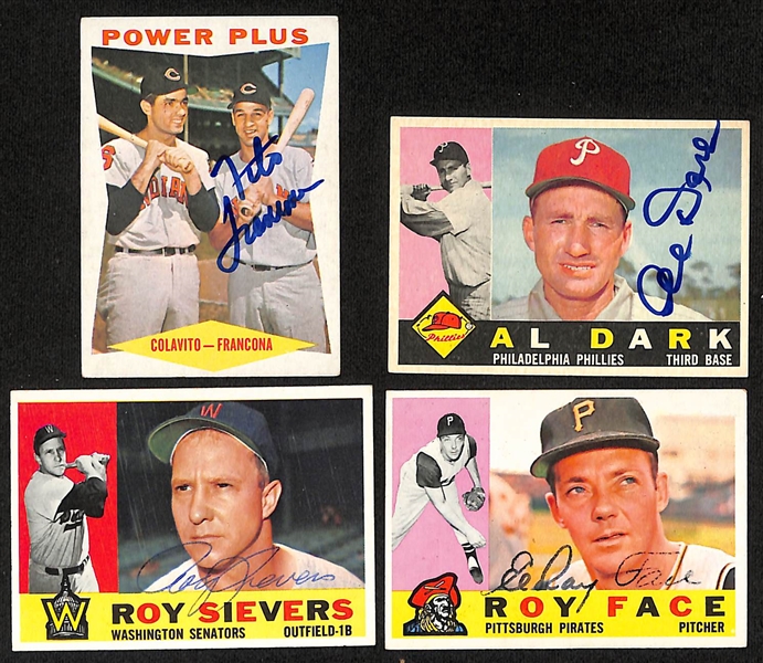  Lot of (127) High Quality Signed 1960 Topps Cards w. Ashburn, Aparicio, Thomson, Skowron, Kuenn, Bauer, Burdedtte, and Callison + (JSA Auction Letter)