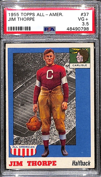 1955 Topps All Americans Jim Thorpe (HOF) Rookie Card Graded PSA 3.5