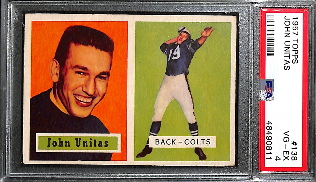 1957 Topps John Unitas (HOF) Rookie Card Graded PSA 4