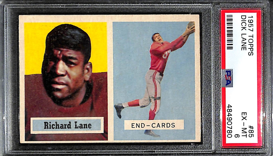 1957 Topps Dick Night Train Lane (HOF) Rookie Card Graded PSA 6