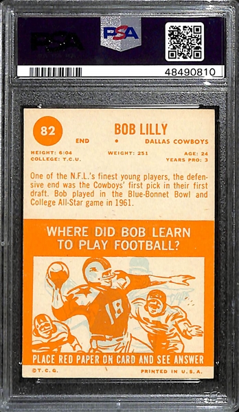 1963 Topps Bob Lilly (HOF) Rookie Card Graded PSA 4