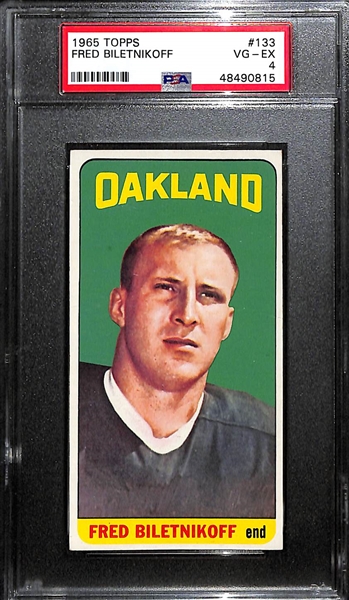 1965 Topps Fred Biletnikoff (HOF) Rookie Card Graded PSA 4