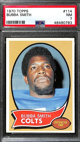 Lot of (3) 1970s Topps PSA Graded Hall of Fame Rookies inc. OJ Simpson (PSA 5), Bubba Smith (PSA 7), Alan Page (PSA 4)