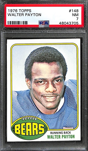 1976 Topps Walter Payton (HOF) Rookie Card Graded PSA 7