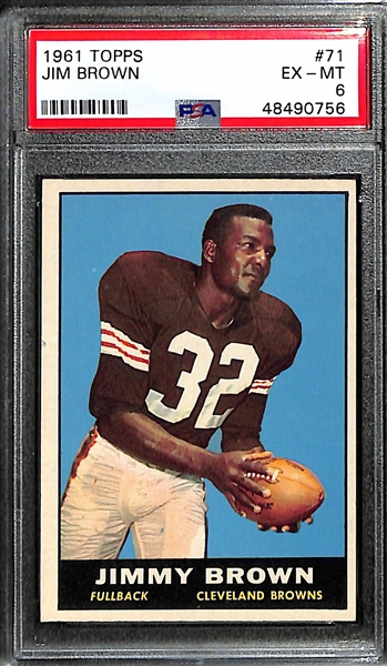 1961 Topps Jim Brown (HOF) Card Graded PSA 6