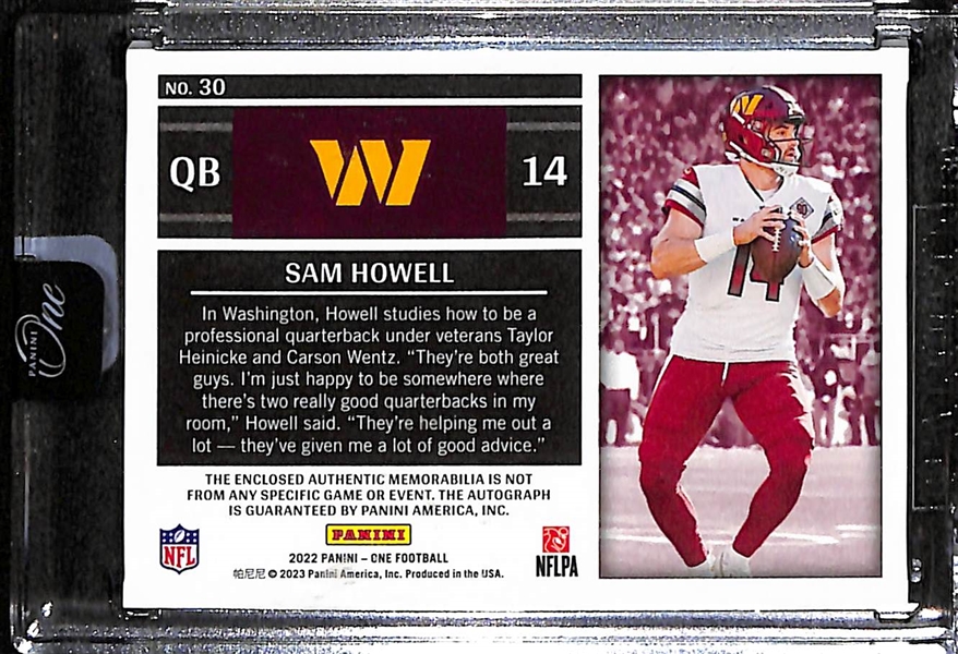 2022 Panini One Football Sam Howell Rookie Patch Autograph (#/199)