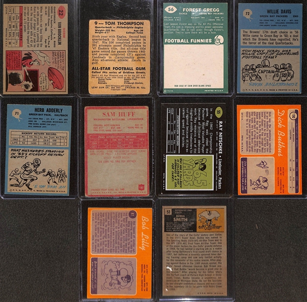 Lot of (10) 1948-1971 Football Star Cards w. 1957 Topps Norm Van Brocklin