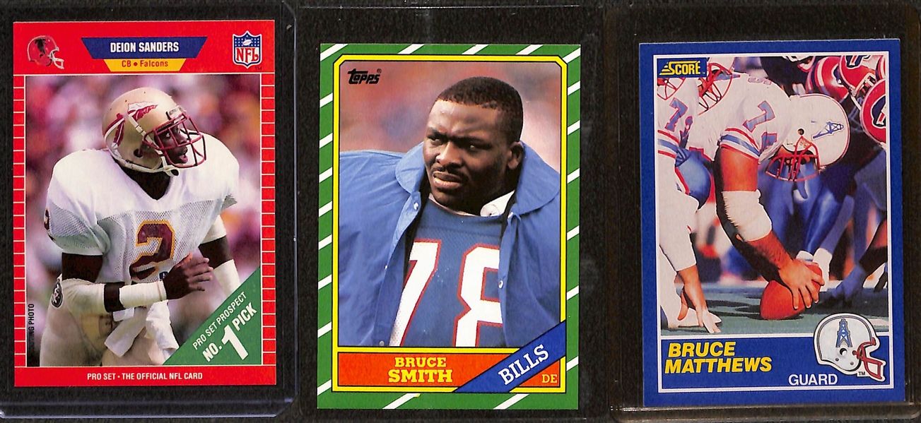 Lot of (31) 1973-2007 Football Linemen (Offense & Defense) Rookie Cards w. 1982 Topps Lawrence Taylor 