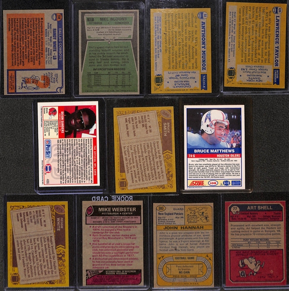 Lot of (31) 1973-2007 Football Linemen (Offense & Defense) Rookie Cards w. 1982 Topps Lawrence Taylor 