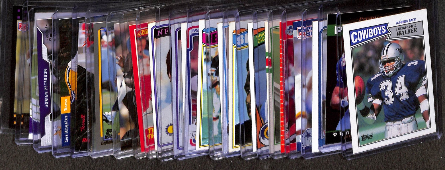 Lot of (27) 1973-2018 Football Running Back Rookie Cards w. 1973 Topps Franco Harris