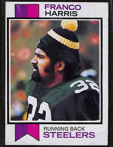 Lot of (27) 1973-2018 Football Running Back Rookie Cards w. 1973 Topps Franco Harris