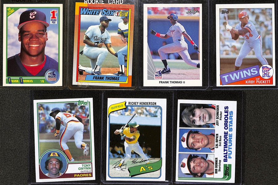 Lot of (28) 1978-1990 Baseball Rookie Cards w. 1980 Topps Rickey Henderson