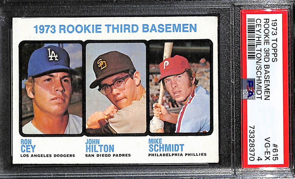 Lot of (2) Vintage Topps PSA Graded Hall of Fame Rookie Cards inc. 1973 Mike Schmidt #615 (PSA 4), 1965 Joe Morgan #16 (PSA 3)