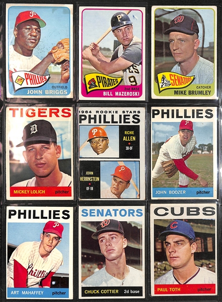 Lot of (250+) 1956-1966 Topps Baseball Cards w. 1964 Richie Allen Rookie Card