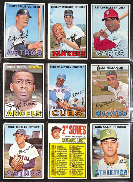 Lot of (200+) 1967 Topps Baseball Cards w. 1967 Pete Rose