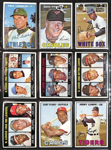 Lot of (200+) 1967 Topps Baseball Cards w. 1967 Pete Rose