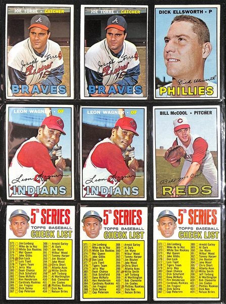 Lot of (200+) 1967 Topps Baseball Cards w. 1967 Pete Rose