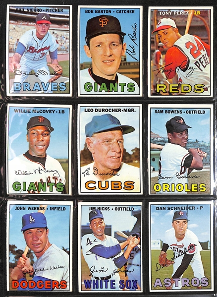 Lot of (200+) 1967 Topps Baseball Cards w. 1967 Pete Rose