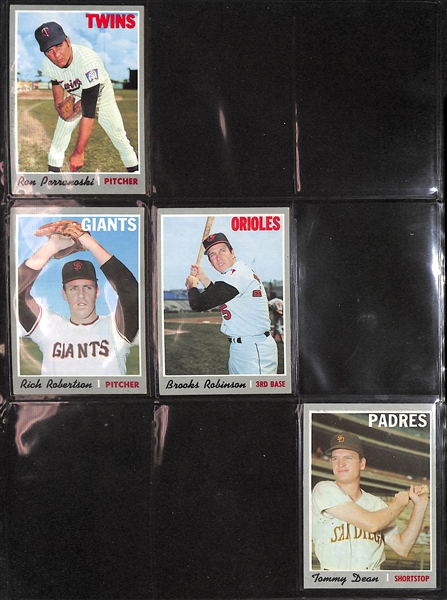 Lot of (250+) 1970 Topps Baseball Cards w. Brooks Robinson