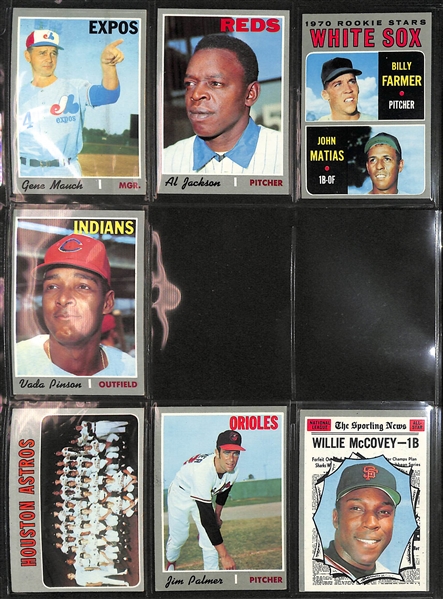 Lot of (250+) 1970 Topps Baseball Cards w. Brooks Robinson