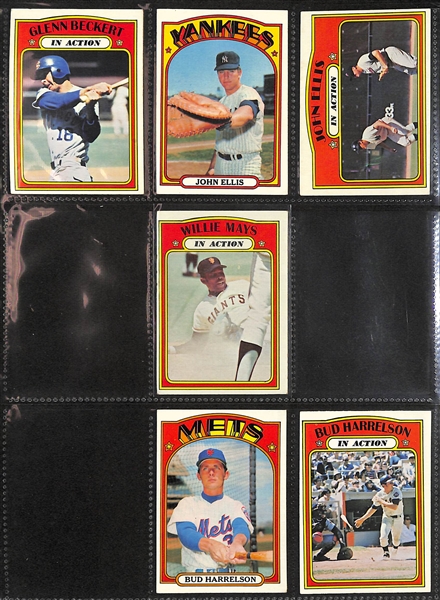 Lot of (150+) 1972 Topps Baseball Cards w. Hank Aaron