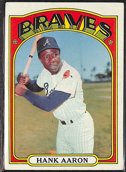 Lot of (150+) 1972 Topps Baseball Cards w. Hank Aaron