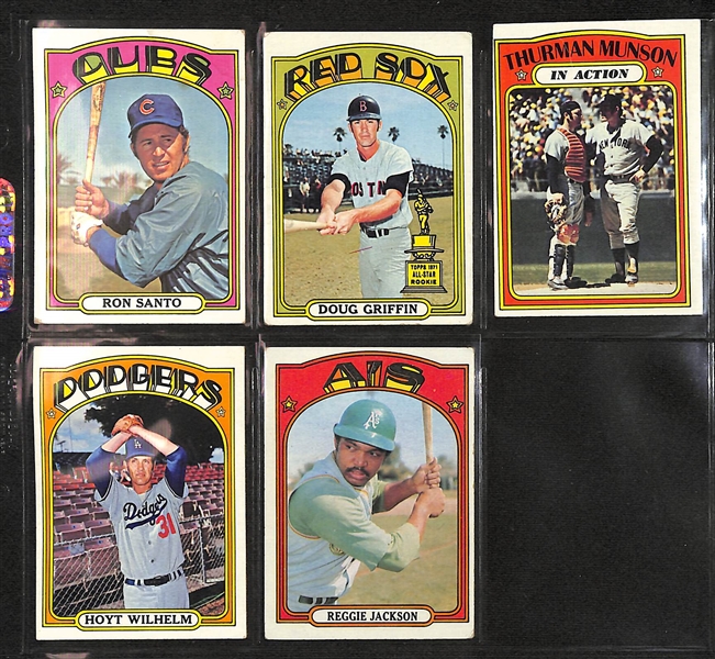 Lot of (150+) 1972 Topps Baseball Cards w. Hank Aaron