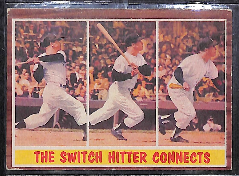 Lot of (11) 1962-1971 Topps Baseball Cards w. 1962 Mickey Mantle Switch Hitter #318