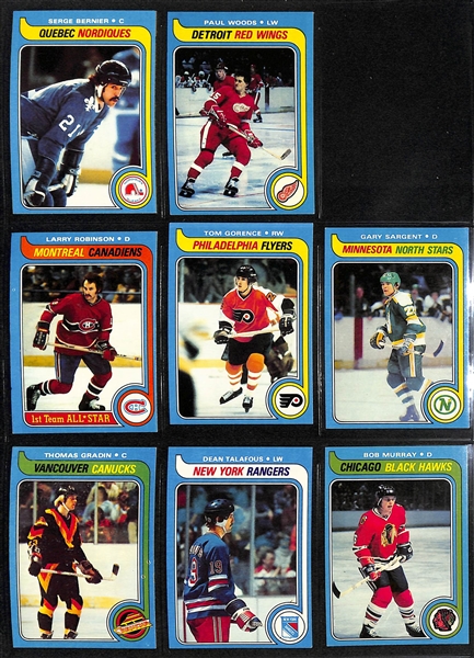 Lot of (200+) 1979-80 Topps Hockey Cards & PSA Graded 1990 Hockey Cards w. 1990 UD Wayne Gretzky PSA 8