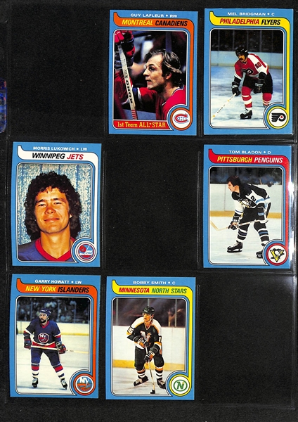 Lot of (200+) 1979-80 Topps Hockey Cards & PSA Graded 1990 Hockey Cards w. 1990 UD Wayne Gretzky PSA 8