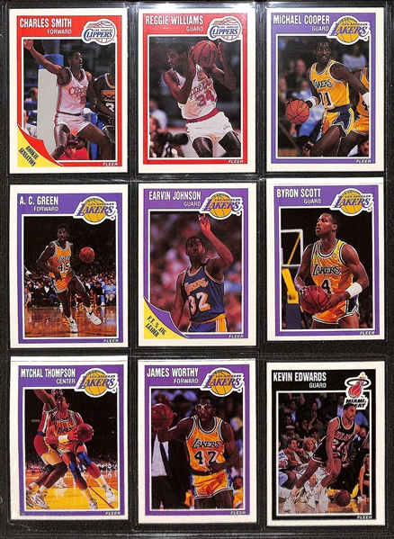 1989 Fleer Basketball Complete Set w. Stickers & Group of (600+) 1972-1992 Basketball Cards w. 1990 Fleer All-Stars Michael Jordan PSA 8