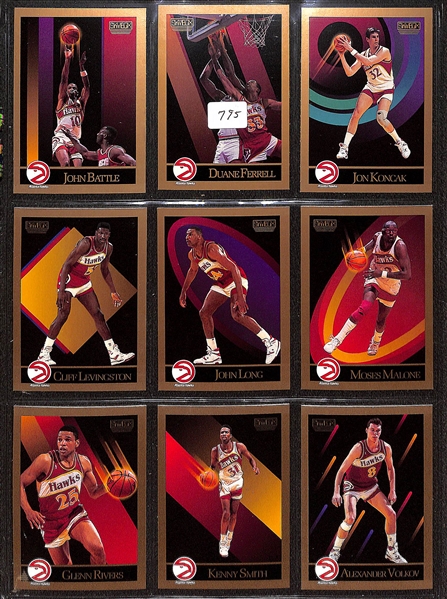 1989 Fleer Basketball Complete Set w. Stickers & Group of (600+) 1972-1992 Basketball Cards w. 1990 Fleer All-Stars Michael Jordan PSA 8