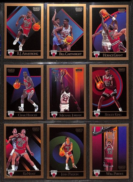 1989 Fleer Basketball Complete Set w. Stickers & Group of (600+) 1972-1992 Basketball Cards w. 1990 Fleer All-Stars Michael Jordan PSA 8