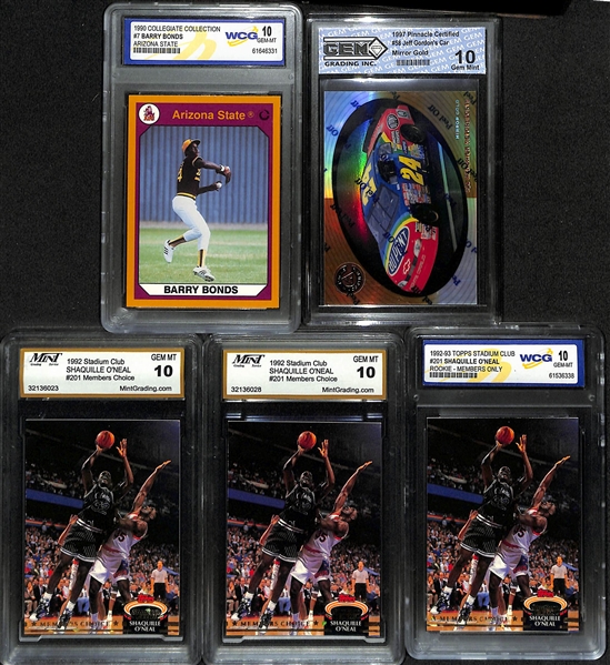 Lot of (7) Mixed Sports Graded Cards w. 2000 Midwest League Albert Pujols BGS 9.5, 2003 Netpro Anna Kournikova Autograph BGS 9.5/9 Auto, More