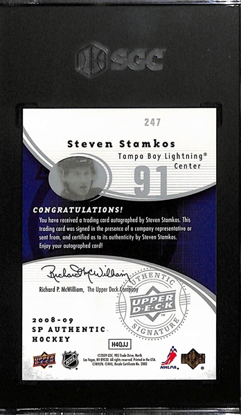 2008-09 Upper Deck SP Authentic Steven Stamkos Future Watch Autograph Rookie #ed 646/999 Graded SGC 9.5 (Auto Grade 10)