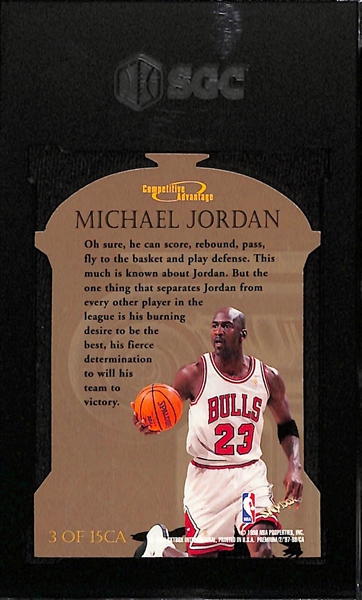 1997-98 Skybox Premium Michael Jordan #3CA Competitive Advantage Insert Card Graded SGC 9.5