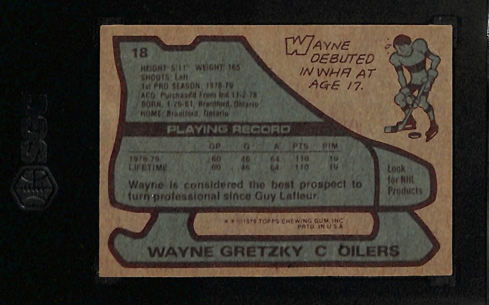 1979-80 Topps Wayne Gretzky Rookie Card #18 Graded SGC 3