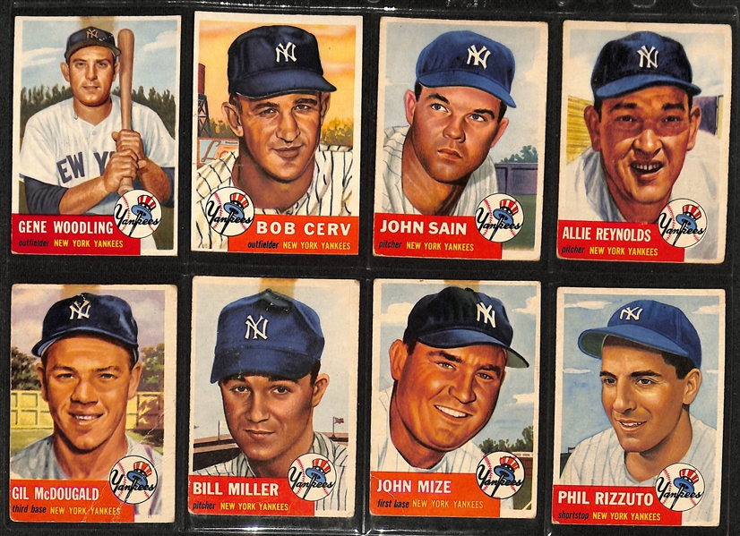 Lot of (200+) 1953 Topps Baseball Cards w. Roy Campanella & Whitey Ford