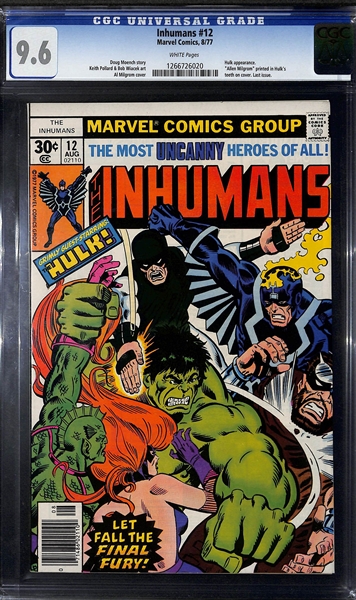 Marvel Inhumans #12 (8/77) Graded CGC 9.6  