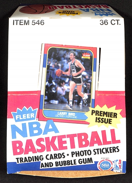 1986-87 Fleer Basketball Empty Hobby Box (No Packs Included)