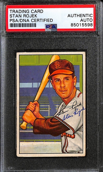 (9) 1951 & 1952 Bowman Signed St. Louis Browns Cards w. Stan Rojek, Dick Kryhoski, Ned Garver, Bob Cain, Dick Starr, Jim Delsing, Owen Friend, and (2) Hank Arft. (PSA/DNA Certified)