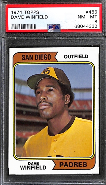 Pack-Fresh 1974 Dave Winfield Rookie Card Graded PSA 8 (Great Eye Appeal)