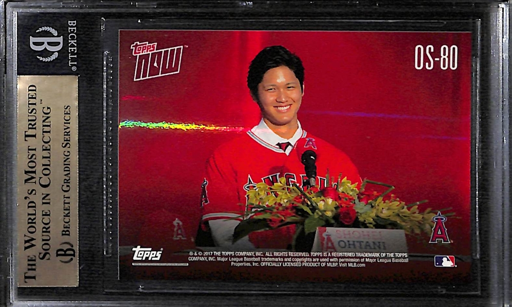 2017 Shohei Ohtani Topps Now Rookie Card Graded RARE BGS 10 Pristine (His Only 2017 Card in an Angels Uniform)