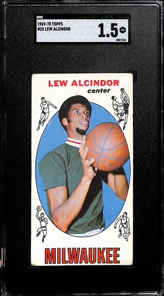 1969-70 Topps Lew Alcinder (Kareem Abdul-Jabbar) Rookie Card  #25 Graded SGC 1.5